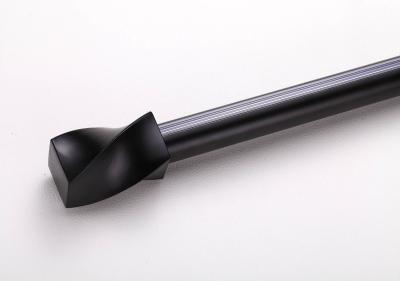 China 6063 Aluminum Alloy Diameter 22mm Heavy Duty Curtain Rods black color for sale