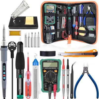 China 90W Digital Temperature Control LCD Electric Soldering Iron Skyasia Solder Set Repair Tool 110V 220V Soldering Iron Kit for sale