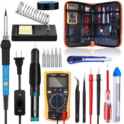 China Havya Electric Welding Iron Soldering Iron Kit 60W 110V/220V EU USA UK Plug Mini Repair Multimeter Welding Soldering Irons for sale