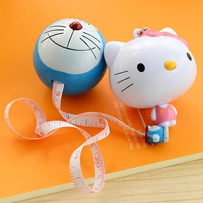 China Cute Retractable Mini Soft Tape Measure Body Meter Skyasia Cinta Metrica Handheld Cartoon Head Chain Tape for sale