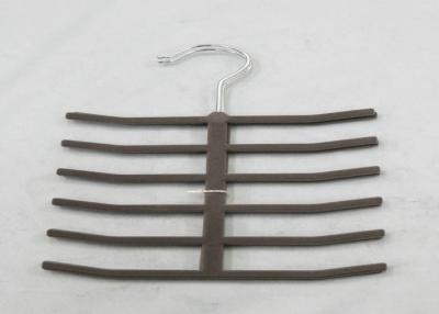 China Unique 12 Row Velvet Tie Hanger , Commercial Velvet Scarf Hanger OEM Available for sale