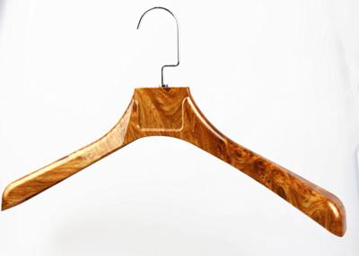 China Luxury Imitate Wood Plastic Brown Antique Coat Hanger For Shop / Home for sale