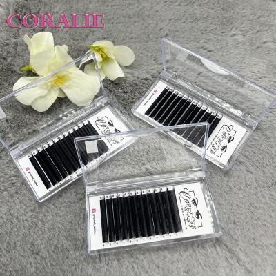 China Synthetic Silk Clover Loop Mink Korean Lashes Extensions 3D Group Lashes For Grafting Loop Synthetic Mink Korean Lashes for sale