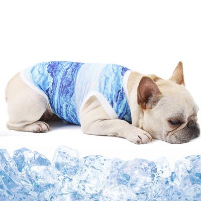 China Sustainable Wholesale Summer Breathable Nylon Fabric Dog Cooling Coat Cooling Pet Cold Clothes Dog Cat Cool Vest for sale