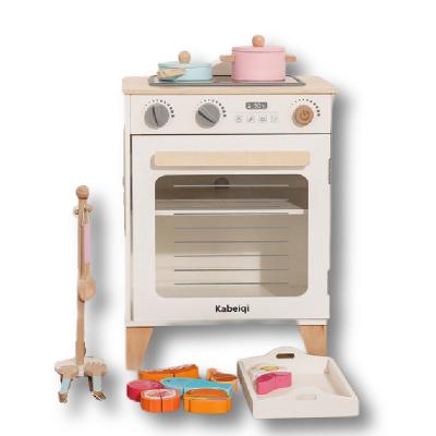 China Environmental Material Hot Selling Playhouse Toy Set Kitchen Set Self-contained Oven Nordic Style Simulation Kiosk Aristocratic Wooden Packing Box RM for sale