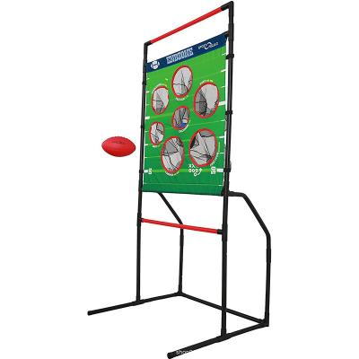 China Funny Sport Game Best-selling rugby flying disc rack game 2 in 1 football throwing and flying saucer throwing beanbag rugby outdoor game for sale