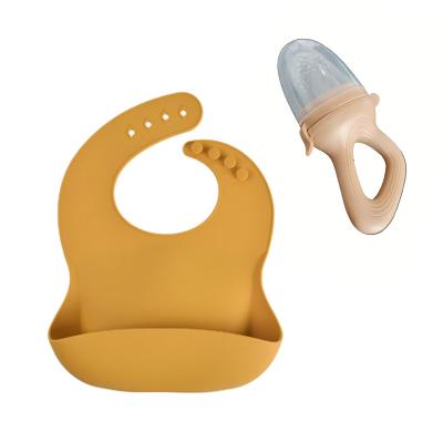 China For baby Baby Fruit Food Pacifier Feeder Milk Frozen Set Food Grade Silicone Feeder with Pouch Cover for sale