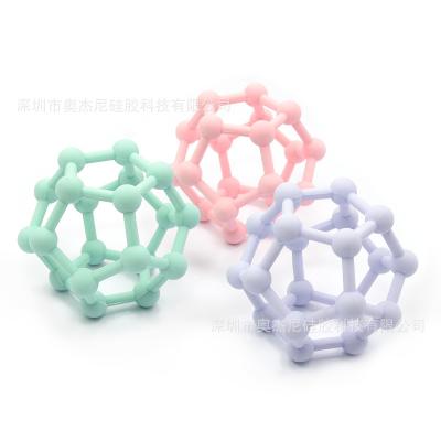 China Safe Baby Teething Toys Silicone Gene Ball Baby Chewing Teether Silicone Infant Teething Ball Soft Teething Toy for sale