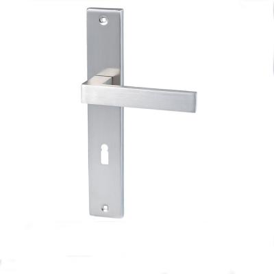 China MVM Europe Modern Market Aluminum Lever Handle On Plate Wood Door Handle for sale