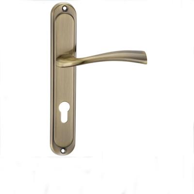 China Modern MVM Poland Market Aluminum Lever With Wooden Plate Door Handle for sale