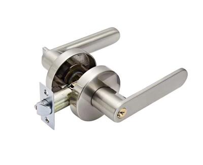 China Modern Modern Style Satin Nickel Door Lock Handle for sale