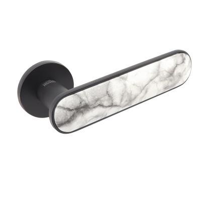 China 2021 New Modern Design Marmo Luxury Zinc White Door Handle Lever Handles For Bedroom Z2113 for sale