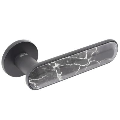 China 2021 New Design Modern Luxury Marble Finish Door Handles for sale