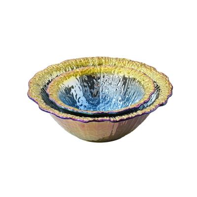 China Ceramic bowls factory manufacturing various color stone soup hand-painted viable to round for sale