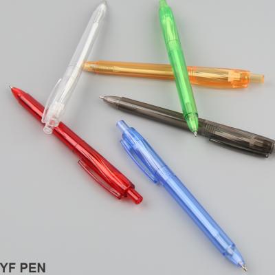 China 2021 Promotional Transparent Ball Pen rpet Pen New Barrel Made Of Recycled Bottle Material for sale