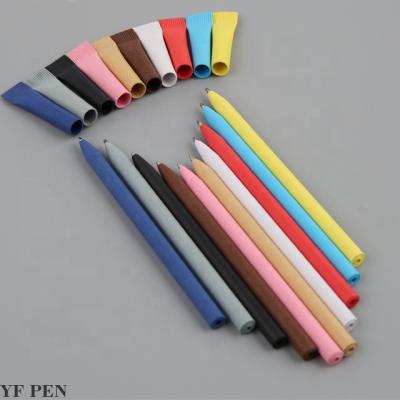 China Normal Wholesale Eco-Friendly Paper Material Toothpaste Shape Promotional Colorful Paper Recycled Ball Pen for sale