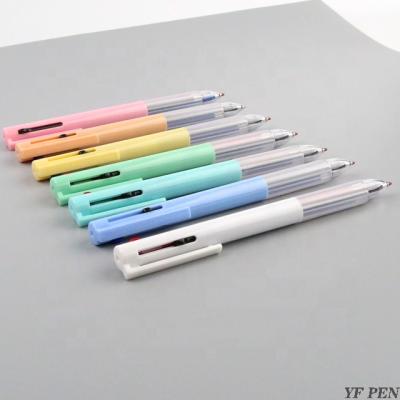 China Promotional Gel Ink Refill Korea Japan New Arrival Candy Color Student 3 In 1 Plastic Multicolor Gel Ink Pen for sale