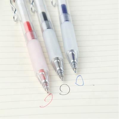 China Original Design Plastic Gel Pen Wholesale Promotional Ink Pen with Metal Clip and Soft Handle Office Gel Ink Pen for sale