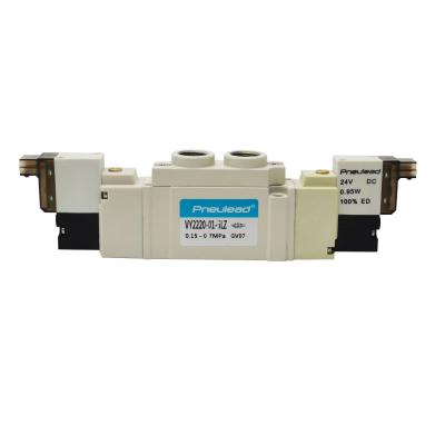 China VY Series RC1/8 DC24V 2 Position 5 Ports Solenoid Valve Air Control 5 Way Pneumatic Valve for sale