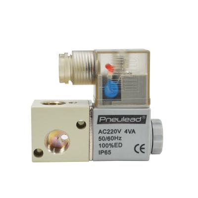 China 3/2 Way TG AC Pneumatic Valve RC1/4 Normally Closed Compressor Air Valve RC1/4 Normally Closed Port 220v Solenoid Valves for sale