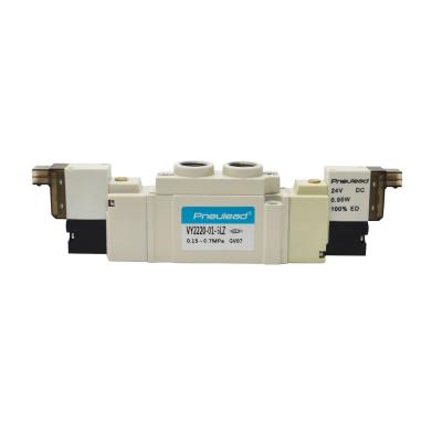 China Factory VY Series 5 Port Solenoid Valve Air Pneumatic Valve Double Coil High Frequency DC 24V for sale