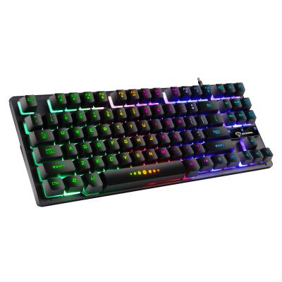 China New Colorful GK10 RGB Backlight USB Computer Accessories 104 Key Gaming Mechanical Feeling Keyboard Wired Wired Keyboard Plug and Play for sale