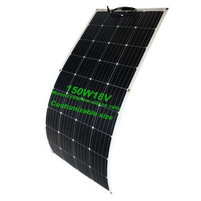 China 150W 18V Caravan Silfab 150 Watt Mono Slim Crystalline Roof Flexi Built-in Solar Panel Garden Roof Parking China 1486*670*3(mm)/OEM for sale