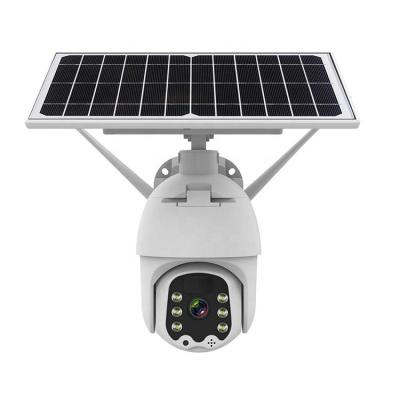 China Human Motion Tracking 4G Sim Wifi Solar Panel Energy Smart System Alert Outdoor Ptz Security Camera 4G And Outdoor Wifi Ptz Tuya CCTV Security for sale