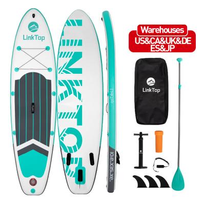 China Stitch+PVC+ EVA Water Surfing SIP Board With Stand Up Paddle Board PVC + Brushed Material Inflatable Paddle Board 3.2 meters long for sale