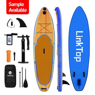 China Wholesale Unisex Sporting Goods Inflatable SUP Paddle Wood Standup Board Grain Stand Up Paddleboard for sale