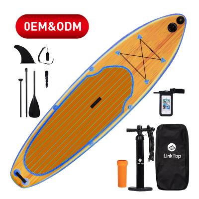 China Wholesale OEM Wooden SIP Grain Unisex SUP Inflatable Paddle Board Stand Up Paddleboard for Traveling Paddling Yoga for sale