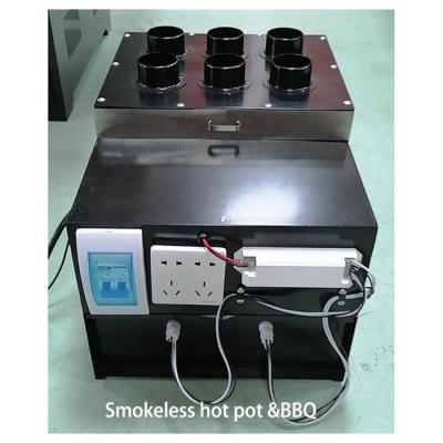 China Easily Cleaned Smokeless Scrubber Korea Barbecue Grill Table Combo With Hot Pot Korean Barbecue Equipment for sale