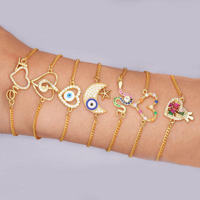 China 925 Sterling Silver Women Jewelry Accessories Wholesale Trendy Popular Trendy Heart Bracelet for Party Girl for Teenagers for sale