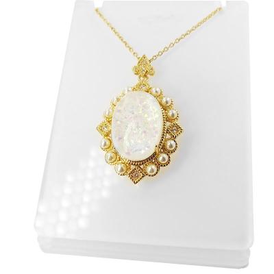 China TRENDY Hot Sale 18K Gold Plated Fashion Jewelry Trendy Pearl Zodiac Necklace 2021 for sale