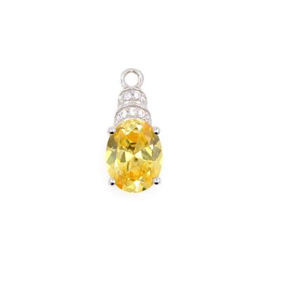 China CLASSIC 925 Sterling Silver Citrine Pendants Charms Crystal Pendant made to order for women 2022 for sale