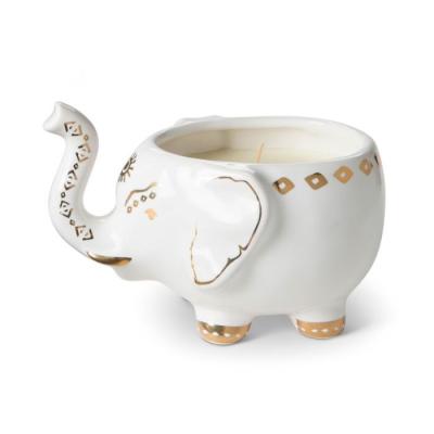 China Wholesale Home Decoration Cute Elephant Shaped Ceramic Wax Candle Jar for sale