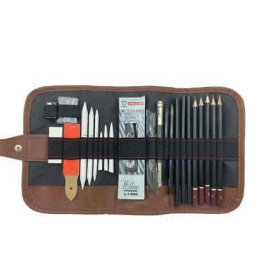 China Environmental Friendly Wholesale Hot Sale Artist Sketch Drawing Pencil Art Set 23 Pcs for sale