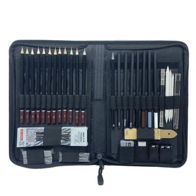 China Environmentally Friendly Professional Essential Artist 51 Pcs Tool Kit Drawing Charcoal Pencil Art Set Sketching Drawing Class for sale