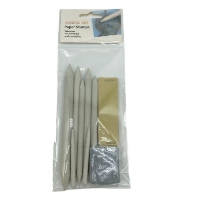 China High Quality Double Ended Kneadable Eraser Eco-Friendly Artist Blending Paper Stumps for Art Sketch Drawing Tools for sale