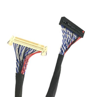 China LVDS Wire Harness LVDS Electronic Screen Cable FIX-30P-S8 Double 8 Screen Cable for sale