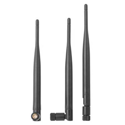 China High Gain Rubber RF Equipment Router 5Dbi Wifi 2.4G RP SMA Male Fold Fire Fighting Host Host Antenna for sale