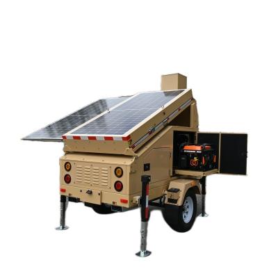 China Backup Gasoline Generator Hybrid Mobile Solar Surveillance Tower Trailer BL3P-G7MHSB for sale