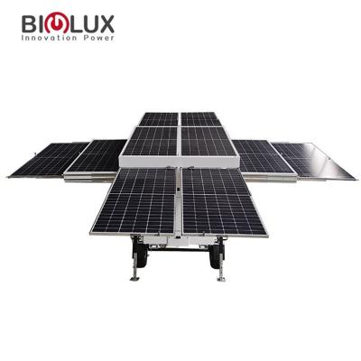 China High power industrial and commercial solar generator power bank trailer with DC AC output power for emergency for sale