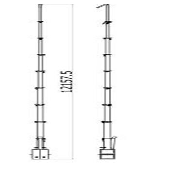 China SteelQ235 12m 9 section steel square hydraulic telescopic mast with 117km/h wind proof for sale