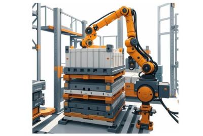 China Automated Pallet Stacking Machine With Robotics For Custom Packaging And Processing Automation Solution zu verkaufen