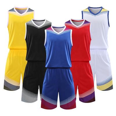 China Breathable New 2022 Season Basketball Teams Wear Practice Set Men's Sport Tank Top Set Mesh Uniform Custom Made for sale