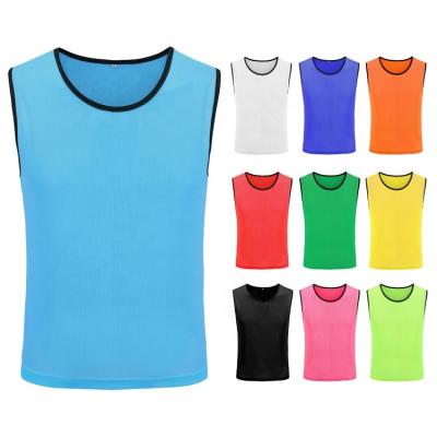 China Shirts & Top In-Stock Best Quality Football Wear Sweat Suits Unisex Soccer Bibs Customs Officers Training Vest For Football for sale