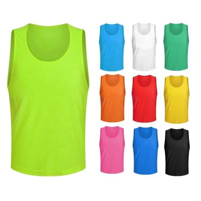 China Shirts & Wholesale Custom Soccer Training Bibs Soccer Tops In-stock Child Sport Uniform Vest Shirt For Boy for sale