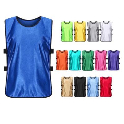 China Shirts & High Quality In-stock Sports Bibs Football Training Vest Unisex Team Uniform Soccer Bibs Tops For Kids for sale