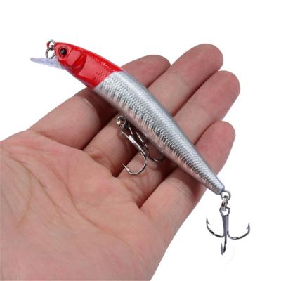 China 1pcs 8.2g 10cm Stainless Steel Fishing Lures Minnow Wobbler Floating Bass Trolling Carp PESCA Fishing Tackle Artificial Hard Bait Crankbait for sale